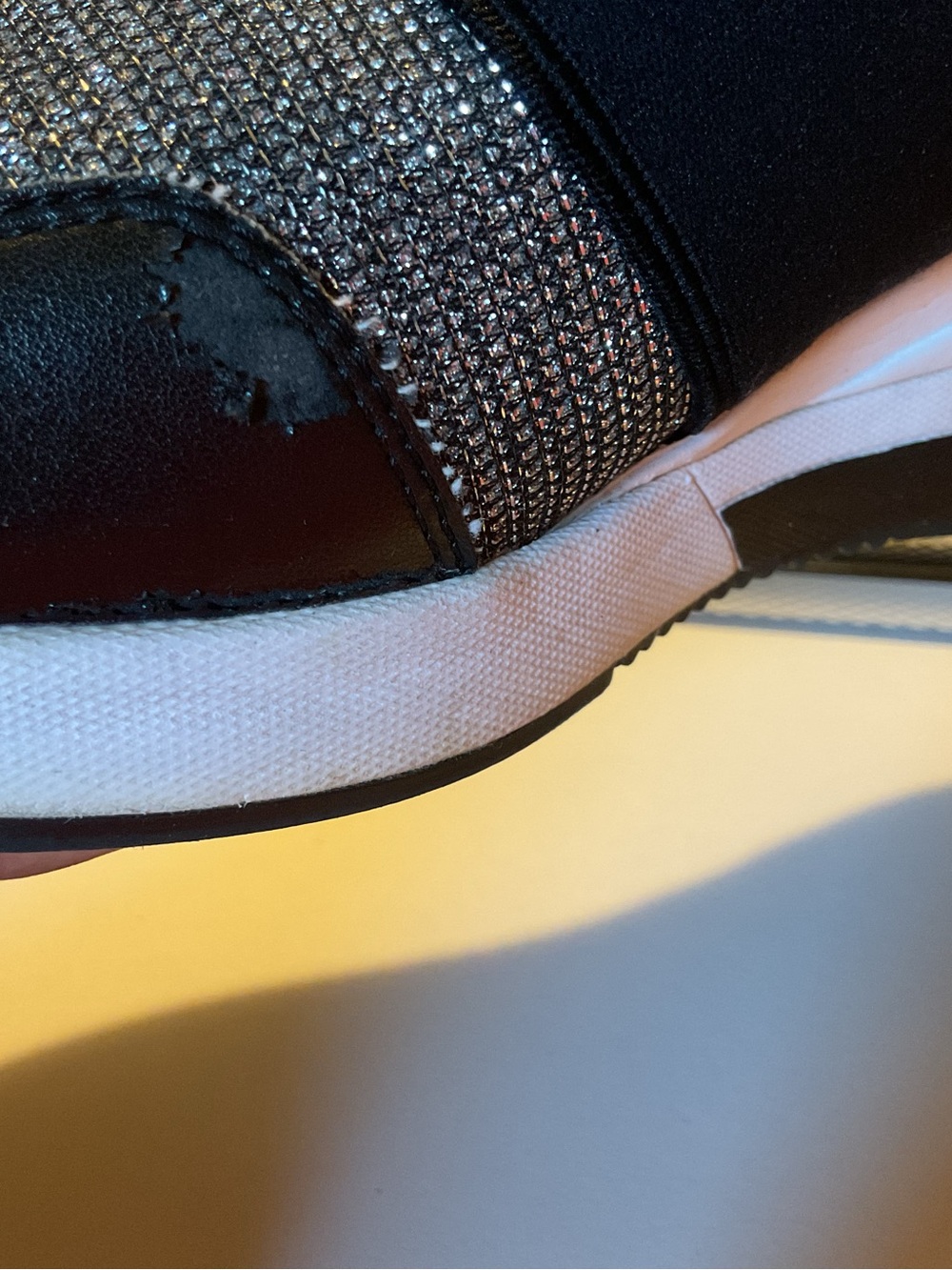 Michael Kors Embellished Black Slip-On Platform Sneakers Size 10 M - Picture 6 of 7
